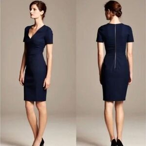 Banana Republic Roland Mouret Navy Blue Dress